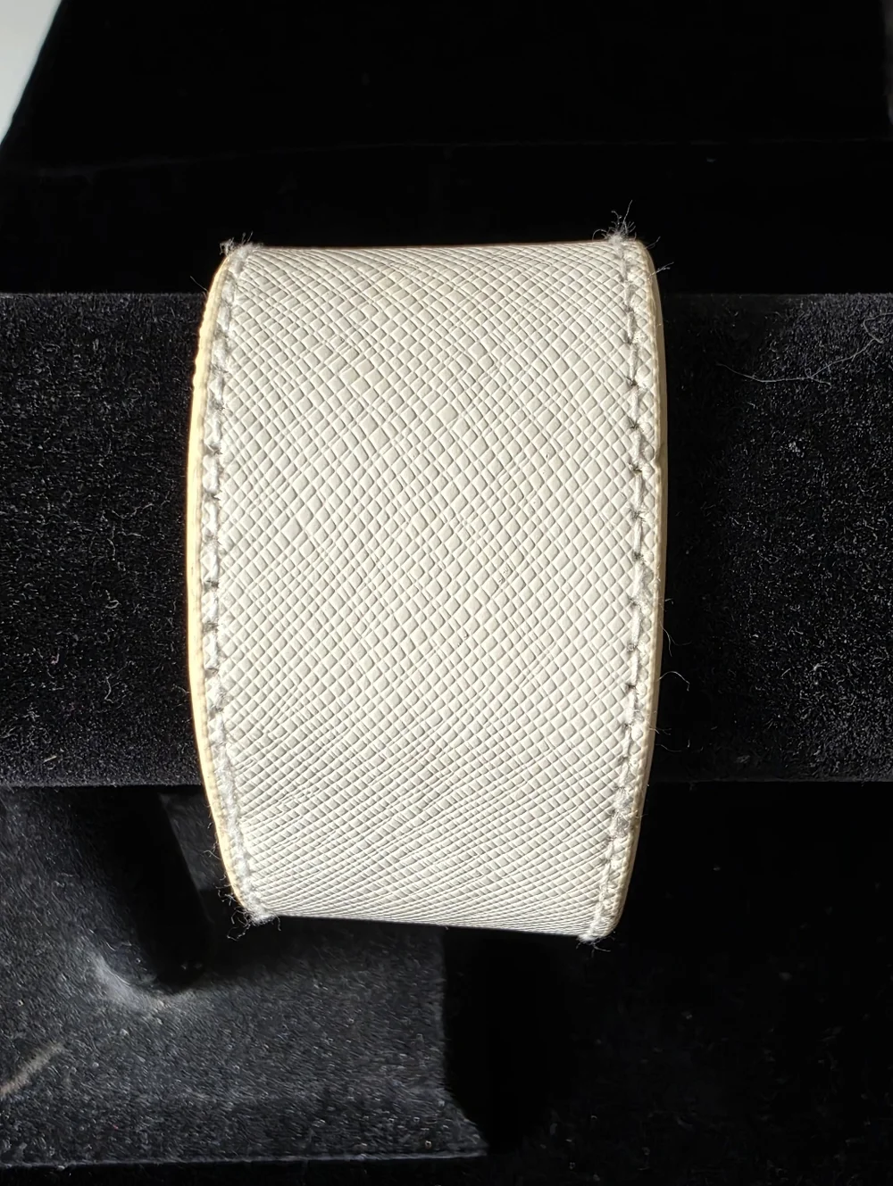 White Leather Cuff Bracelet